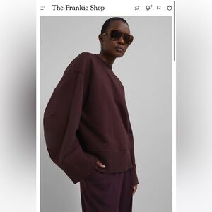 The Frankie Shop Clea Sweater Burgandy Size M